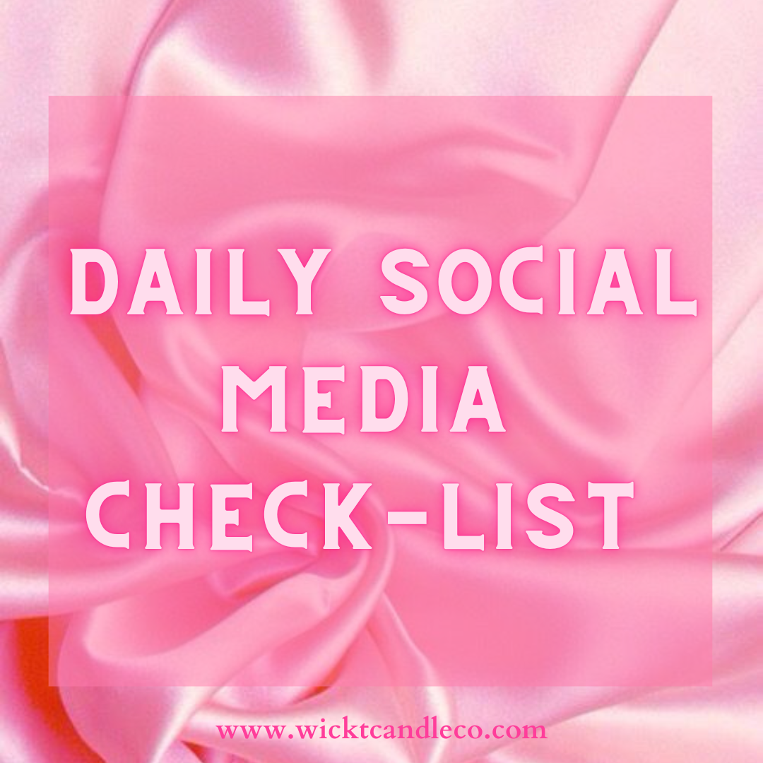 Daily Social Media Check-List